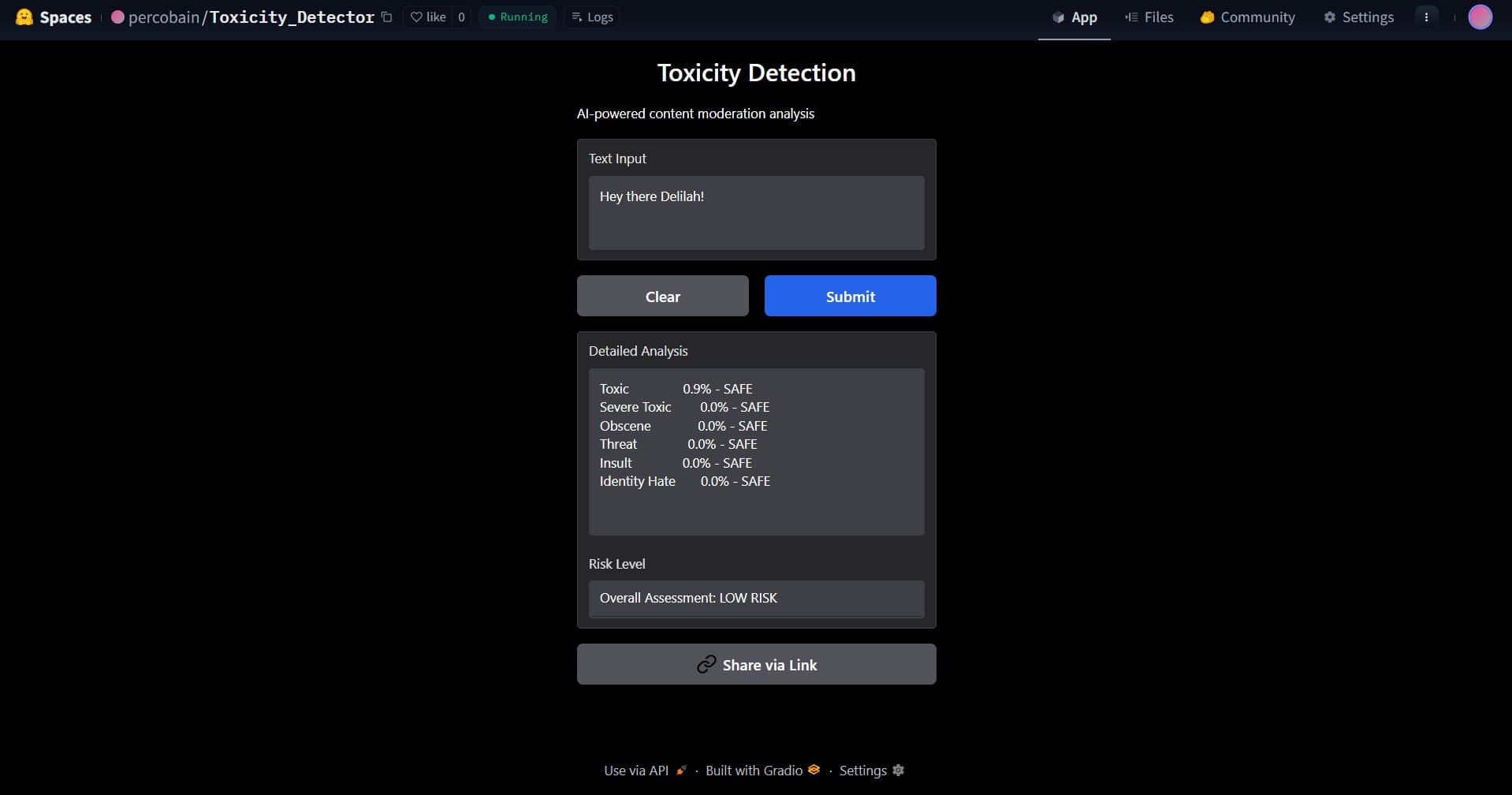 Toxicity Detector